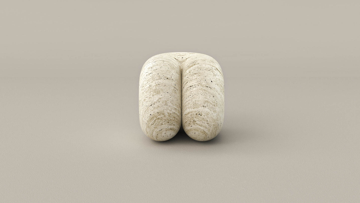 Octane Side Table - Travertine Navona