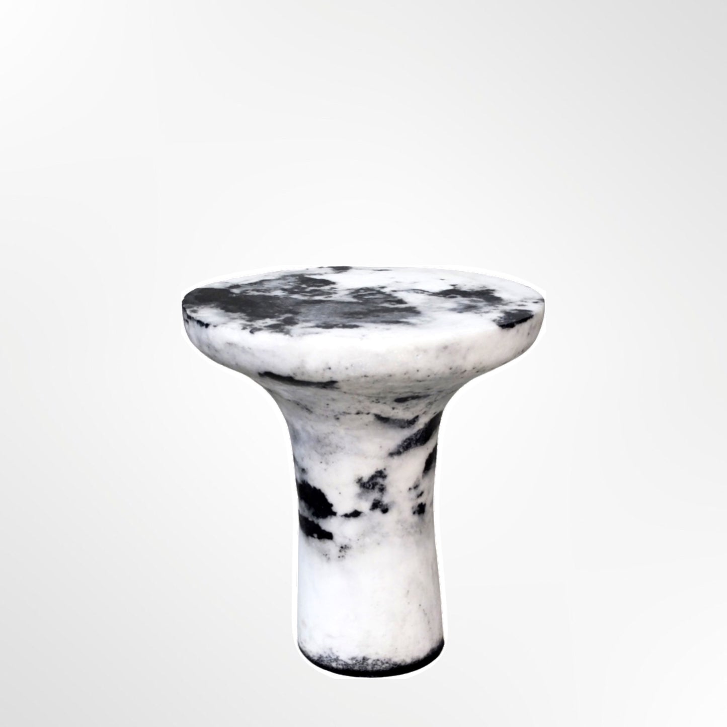 Marbled Salt Sculpted Table Shades of Grey