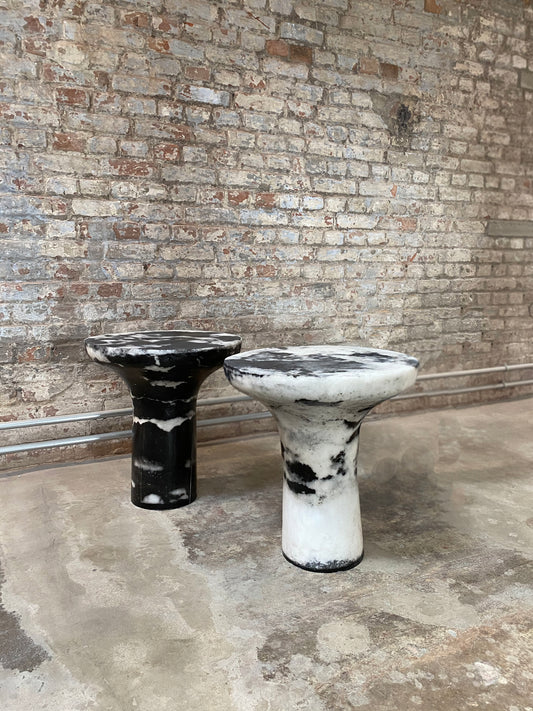 Sculpted Marbled Salt Stool